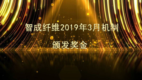 智成纤维2019年3月机制颁发奖金啦